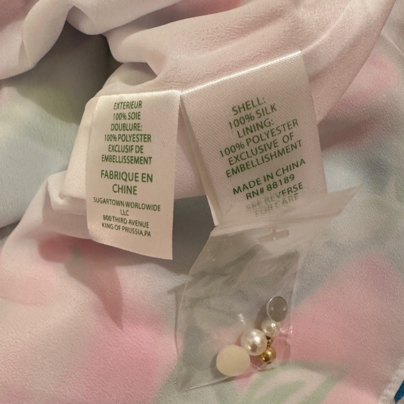 LILLY PULITZER ELENORA Totally Blossom
Silk Dress Pink Blue Embellished Large - Picture 10 of 12